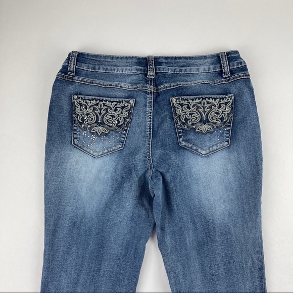 Est 1946 Denim Jeans Womens 10 Comtemporary Blue Denim Distressed - Picture 12 of 12